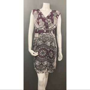 🚭 Donna Ricco - grey purple cocktail dress - size 6
